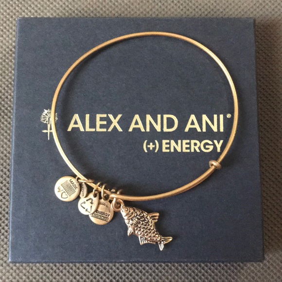Alex and Ani Jewelry - Alex and Ani fish bangle. Gold.